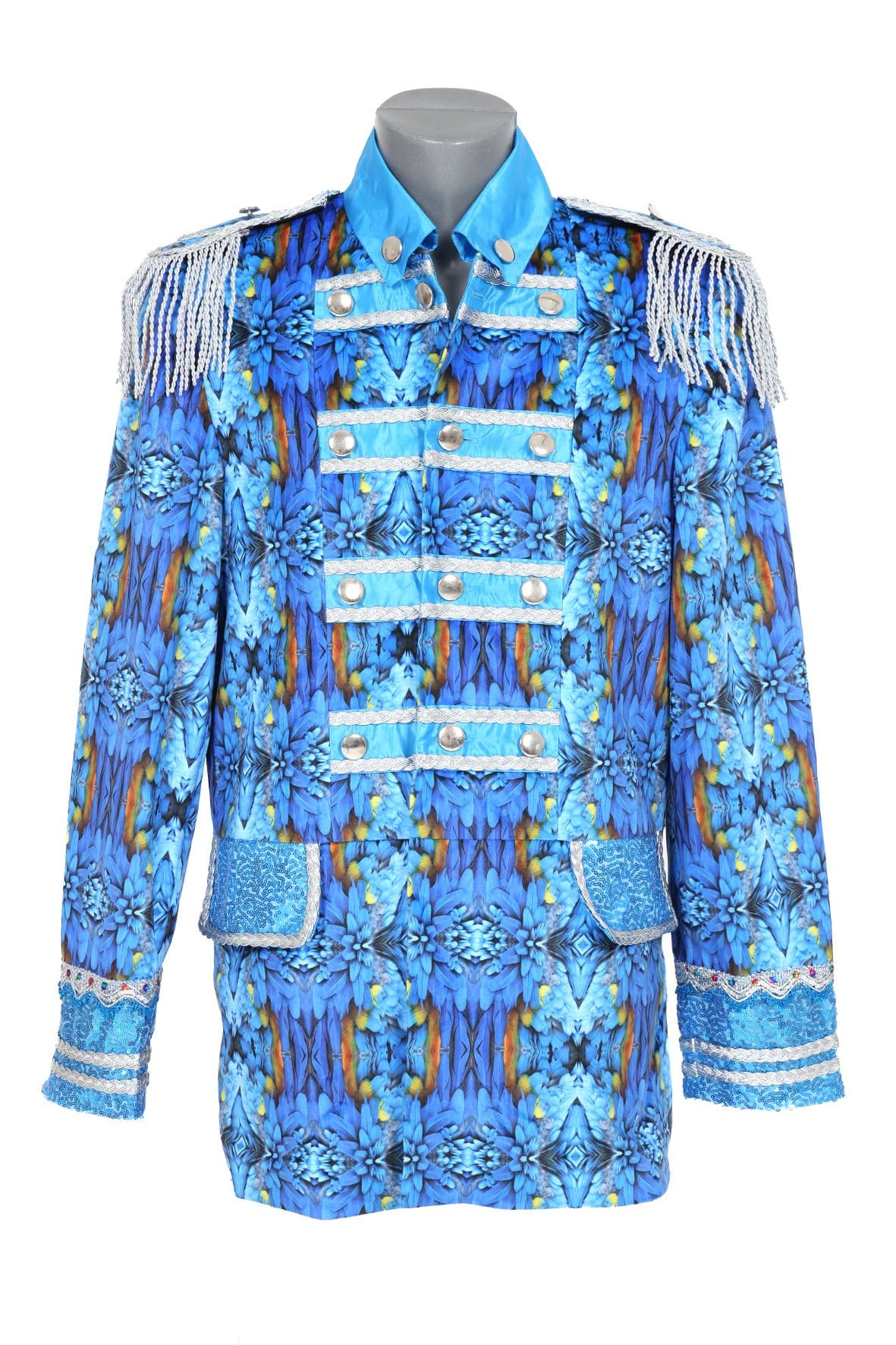 Heren Carnavalsjas Blue Silver Men