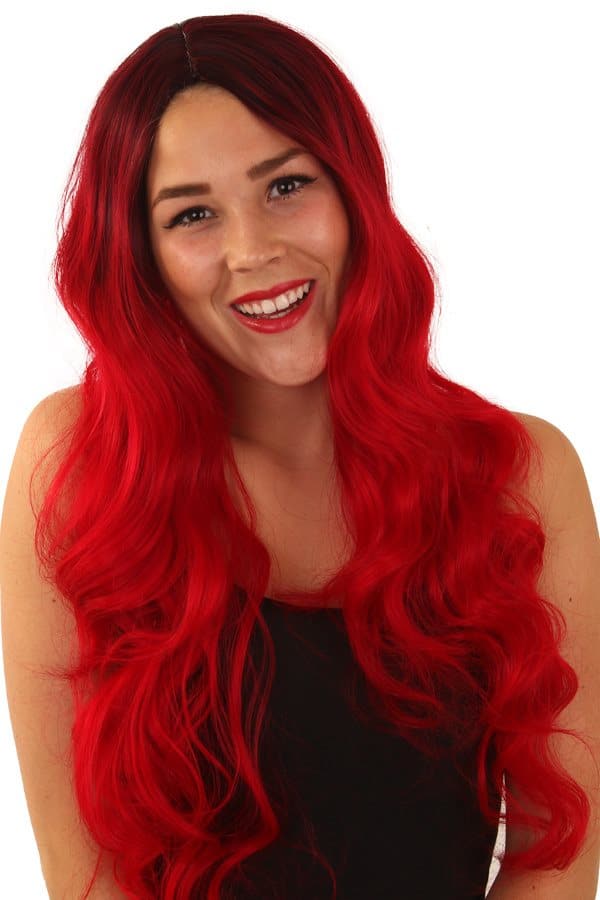Pruik Faye – Rood Lang Haar