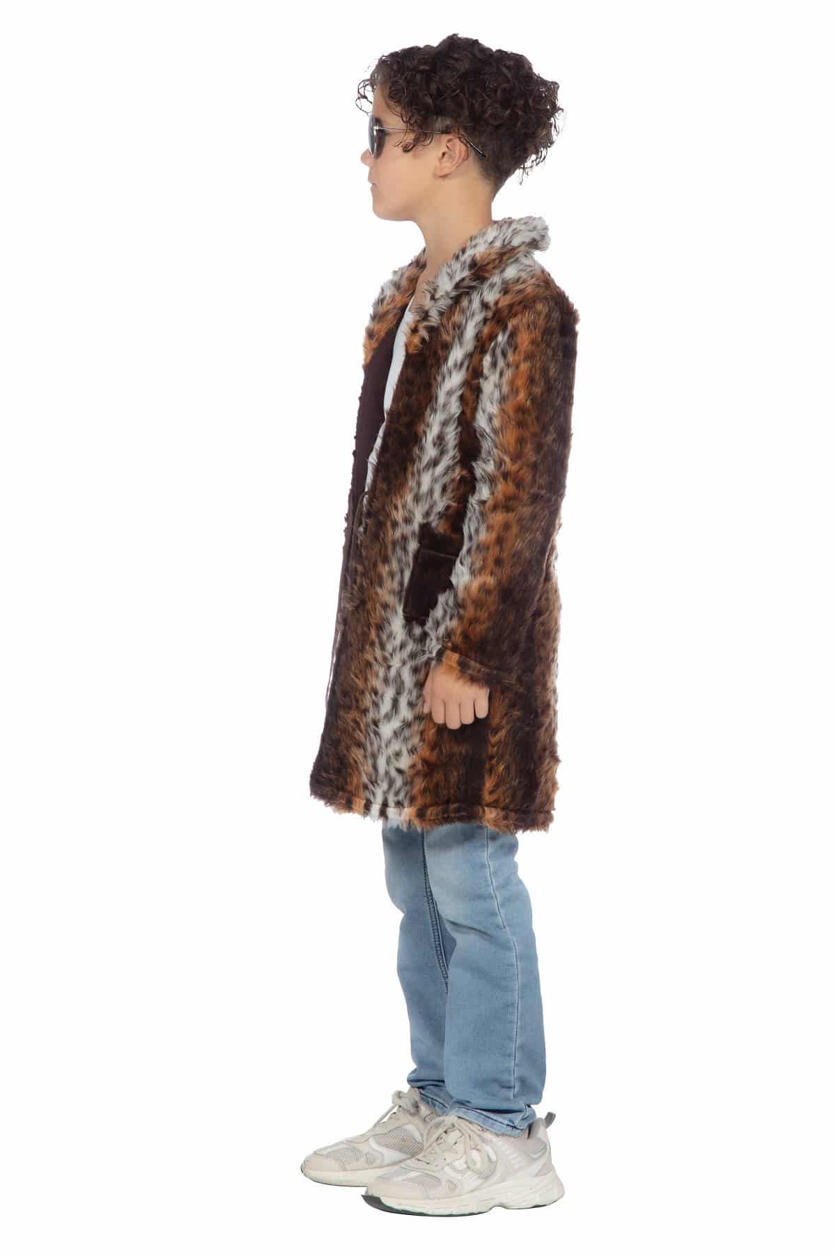 Kinder Carnavalsjas Bont – Unisex Faux Fur Jas met Touwsluiting