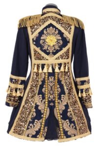 Firenze Dames Carnavalsjas Donkerblauw Goud