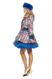 Luxe jas abstract kobalt