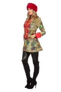 Luxe jas panter rood