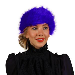 Pluche hoofdband blauw