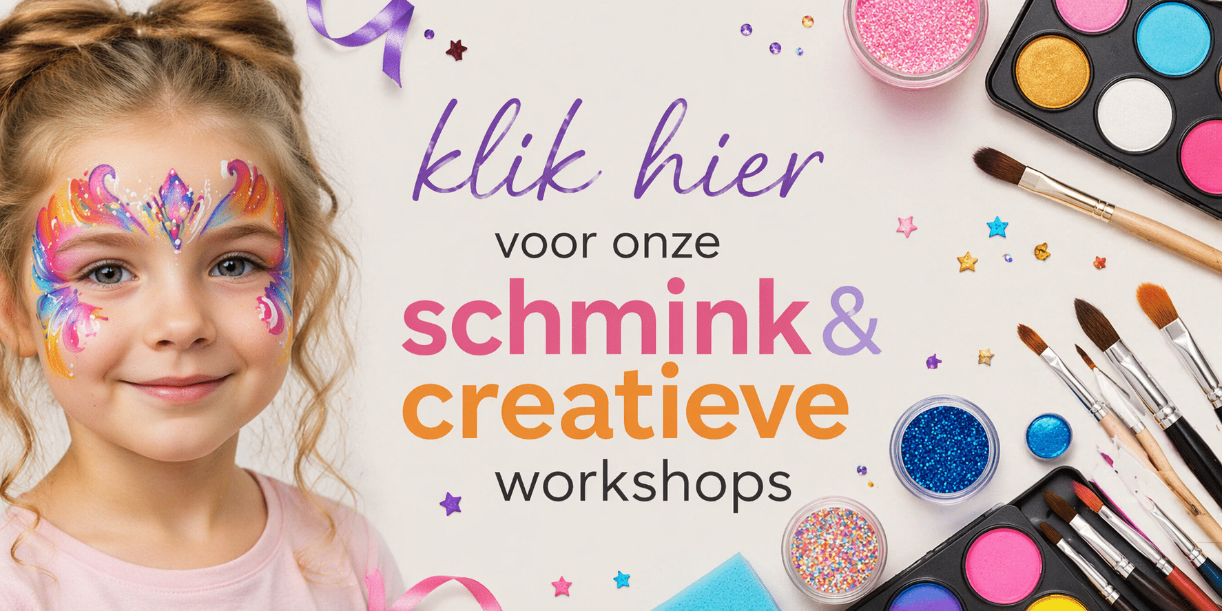 Nieuw bij PartySjiek – Workshops met schmink, glitters en penselen